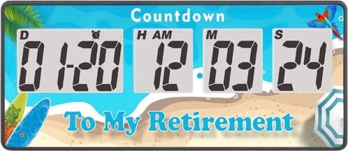 9999 Days Retirement Timer Up To Countdown and Alarm For All of The Big Events
