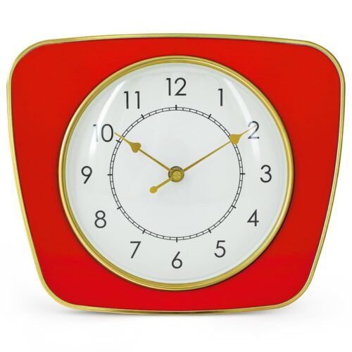 9 Inch Retro Wall Clock, Mid Century Decorative Vintage Wall Clocks Battery O...