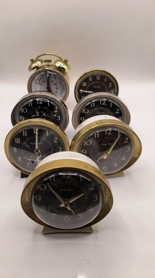 A Collection Of 7 Baby Ben Westclox Alarm Clocks