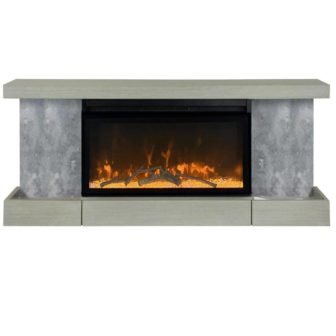 Activeflame Home Decor Series 48 in. Fireplace Cap-Shelf Mantel with Lighting, Urban...