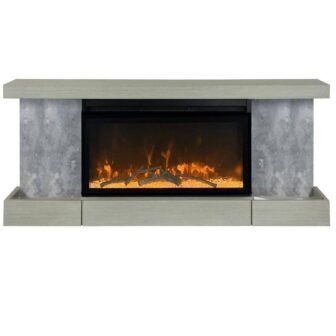 Activeflame Home Decor Series 48 in. Fireplace Cap-Shelf Mantel with Lighting, Urban...