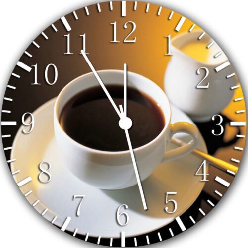 a Cup of Coffee Frameless Borderless Wall Clock Nice For Gifts or Decor Y40