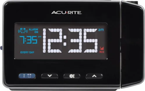 Acu Rite 13021 Atomic Projection Alarm Clock with USB Charging acurite 13021 atomic projection image