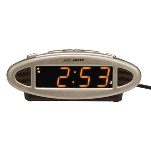 Acurite 13027A Intelli-time Digital Alarm Clock,black