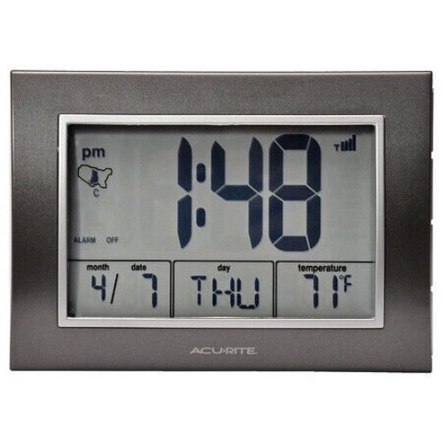ACURITE 13131A4 Atomic Desk Clock,w/Temperature