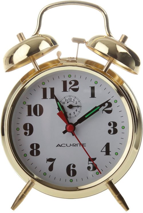 Acurite 15605 Vintage Twin Bell Alarm Clock