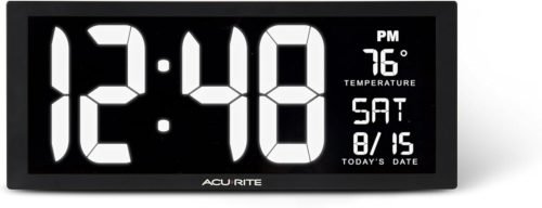 AcuRite 75159M 14.5" Large White LED Digital Clock Inch 14.5-Inch