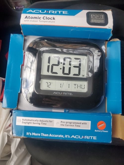 AcuRite Atomic Digital Wall Clock With Indoor Temp75172 AS SEEN IN THE