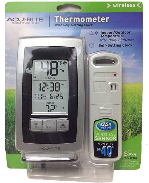 Acurite Digital Indoor / Outdoor Wireless Thermometer 00754w4 with Self-setti...