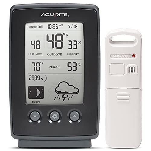 AcuRite Digital Weather Forecaster with Indoor/Outdoor Temperature Humidity a...