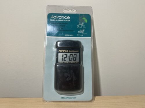 Advance Digital Folding Travel Alarm Clock Model 6015 New - Large Display Quartz