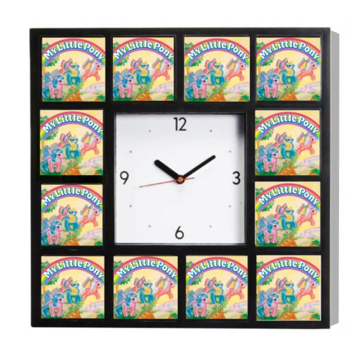Advertising My Little Pony 12 Image Promo Clock 10.5". Not $65