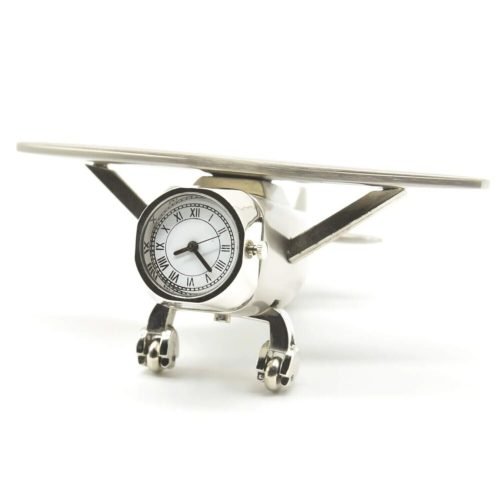 Aeroplane Show Pieces Table Clock Used for Home Office Desk Decoration Gift