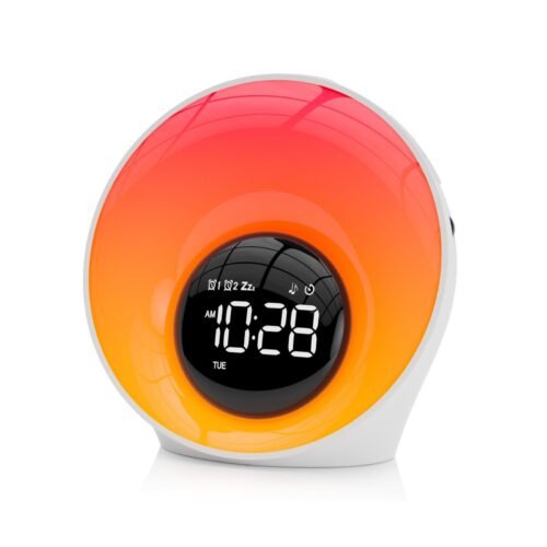AFEXOA Sunrise Alarm Clock with White Noise & 14 Color Night Light Options