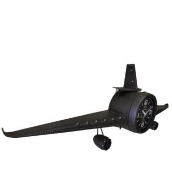 Airplane Clock Metal Large Large Rustic Color Vintage Fighter Wall Clock