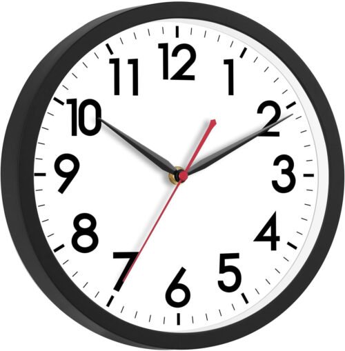 AKCISOT 12 Inch Wall Clock Silent Non-Ticking Modern Wall Clocks Battery Operate