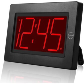 Alarm Clock 8 in. Large Screen Display, Digital Clock, Battery Operated, Wall...