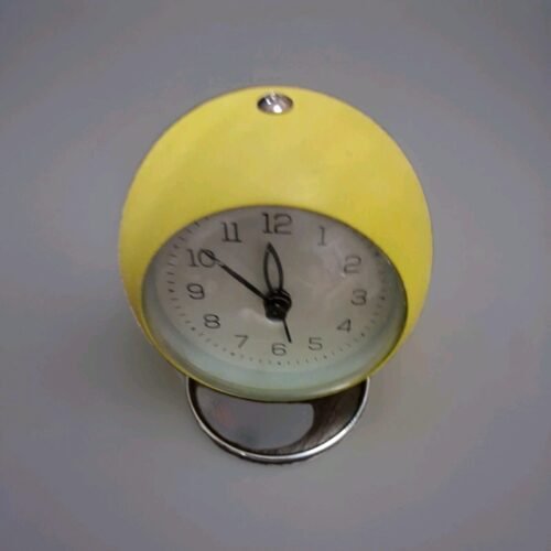 Alarm Clock Bell Eclectic Clean Glass Dome. Snooze Option Traveler Timeout Timer