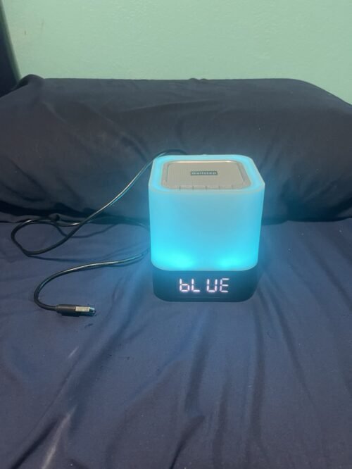 Alarm Clock Bluetooth Speaker Night Light Color Changing Touch Sensor Bedside
