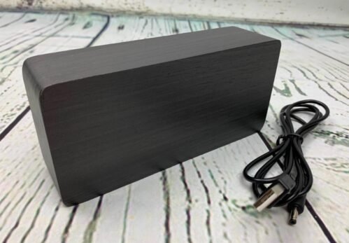 Alarm Clock Digital Desk Wooden Alarm Clock Upgraded Time Temperature Black