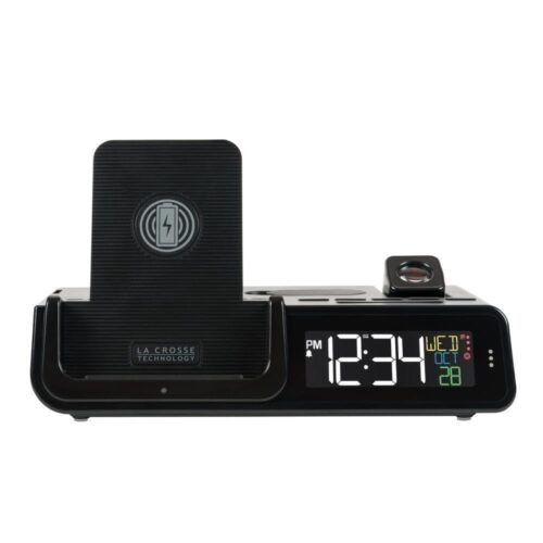 Alarm Clock Docking Station Black Wattz 2.0 Projection 10-Watt Wireless Charging