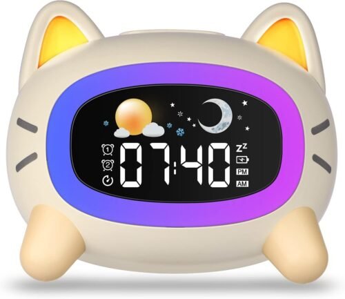 Alarm Clock for Kids - OK to Wake Kids Alarm Clocks with 4 Brightness Levels 5 N