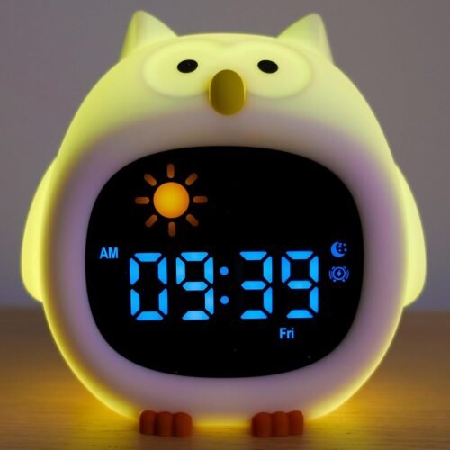 Alarm Clock for Kids, 9 Colors Night Light, Sound Machine, Ok to Wake Clock