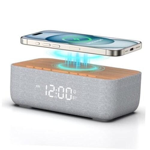 Alarm Clock Radio, Alarm Clock for Phone/iPhone Charger with Fast Magnetic