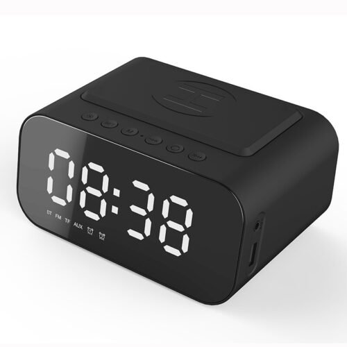 Alarm Clock Radio Wireless Charging & USB Port Bluetooth Speaker LED Display