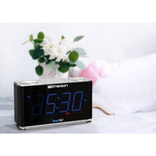 Alarm Clock Radio with Bluetooth Speaker, Large LED Display and Night Light