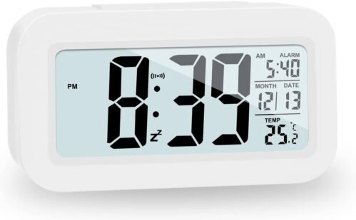 Alarm Clocks for BedroomsDigital Alarm Clock with LCD ScreenSnooze12/24HBatte...