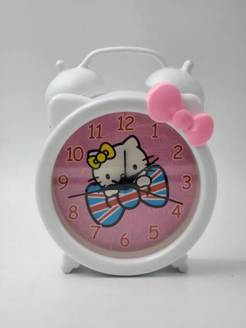 Alarm Clocks Kitty Cartoon, Bell Alarm Boys and Girls, Kids Bedroom, Bedside