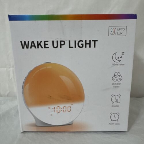 Alarm Clock w/FM Radio, Night Light, Sunrise Simulation - Kids / Heavy Sleepers