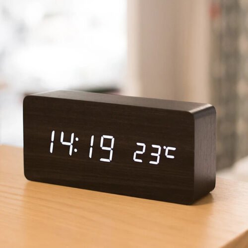 Alarm Desktop Digital LED USB/AAA Power Snooze Voice Control Desk Clocks