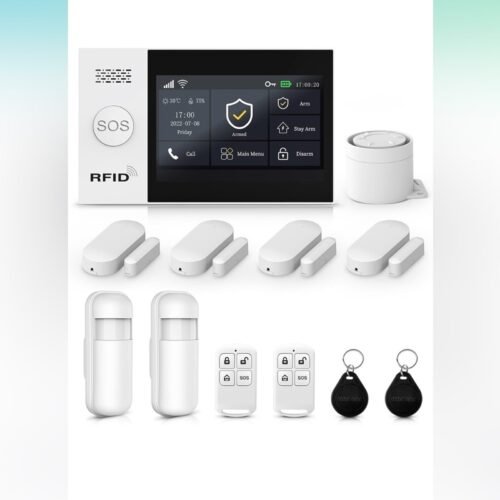 Alarm System Home Security, Wireless Security System 4.3’ Wireless Touch Screen