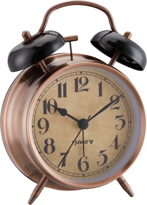 Alarm Twin Bell Clock Night Desk Table Clock Bedroom sound of falling leaves
