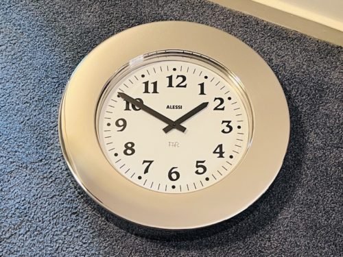 Alessi Momento Wall Clock Stainless Steel - New (Never used with packaging)