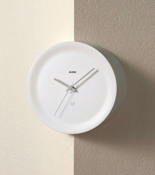 Alessi ORA OUT Corner Edge Mount Wall Clock Giulio Iachetti