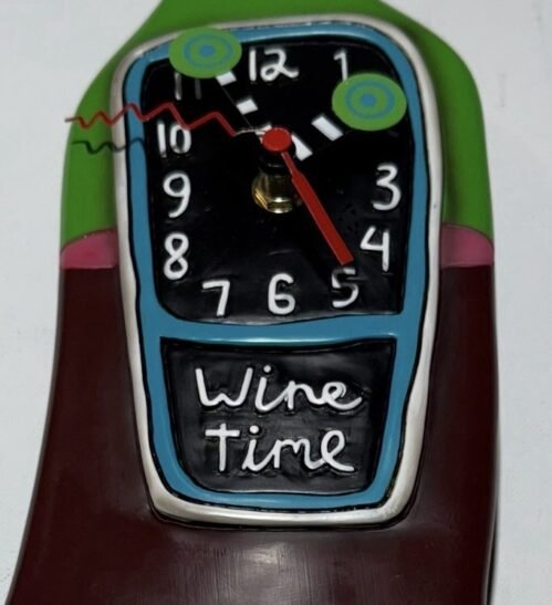 Allen Designs P1386 Corked Wine Time Pendulum Clock NIB
