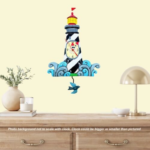 Allen Designs Studio Wall Clock: Augie's Light Lighthouse