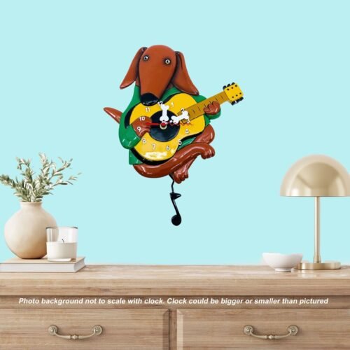 Allen Designs Studio Wall Clock: Barkoustic (Dog) Clock