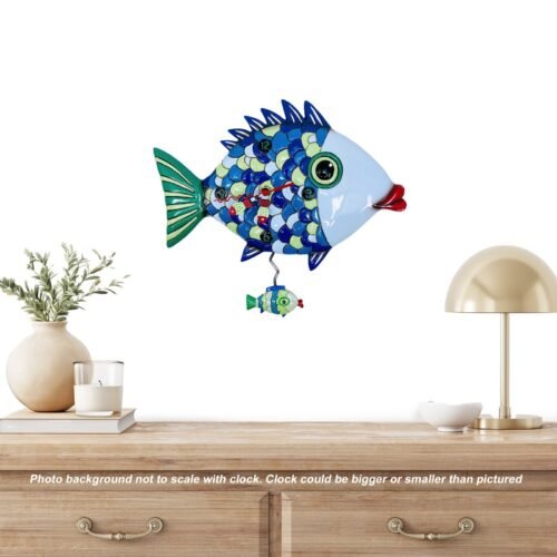 Allen Designs Studio Wall Clock: Fishy Lips