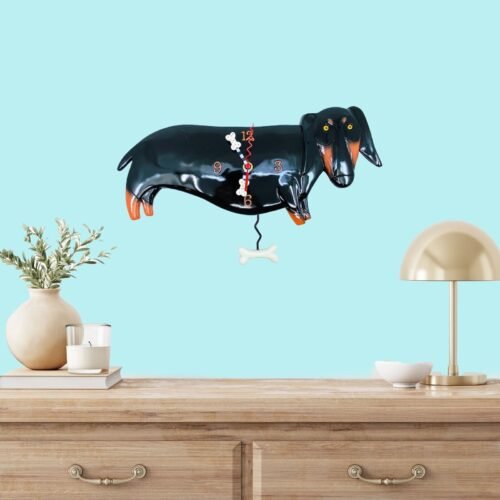 Allen Designs Studio Wall Clock: Otis Dachshund (Dog)