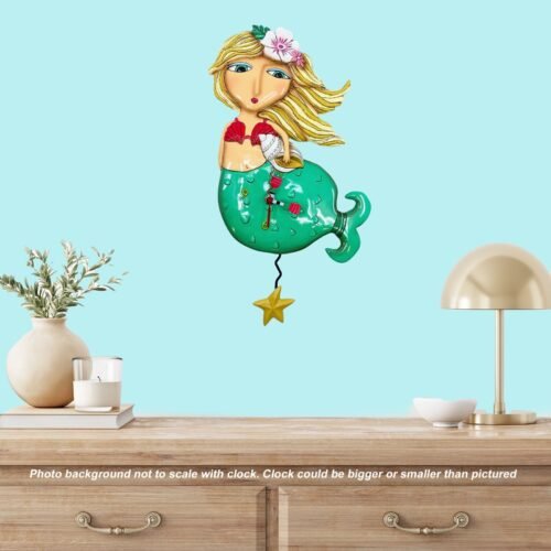 Allen Designs Studio Wall Clock: Shelley Mermaid
