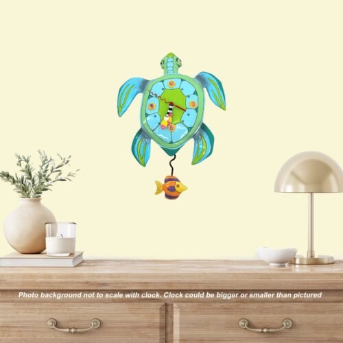 Allen Designs Studio Wall Clock: Sup Dude? Sea Turtle