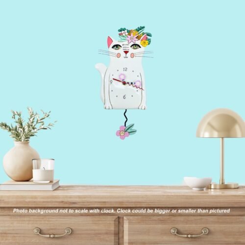 Allen Design Studio Wall Clock: Pretty Kitty, Item# P1993