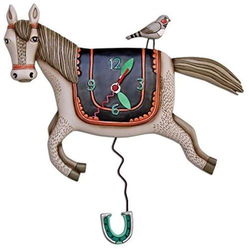 Allen Designs Woah Horse Pendulum Clock P1602 Perfect Mother's Day Gift!