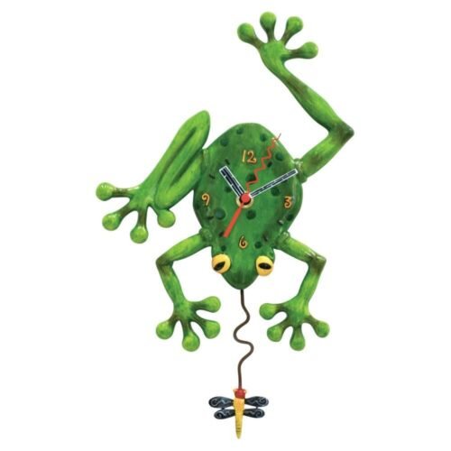 Allen Wall Clock with Pendulum - Frog