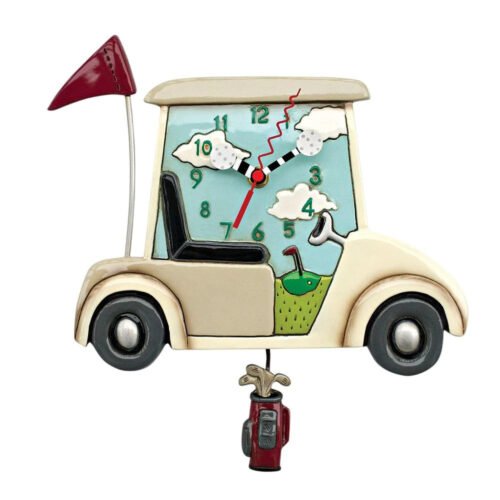 Allen Wall Clock with Pendulum - Golf Cart