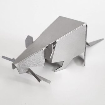 Aluminum 5 in. Medium Rat Origami Geometric Specialty Sculpture